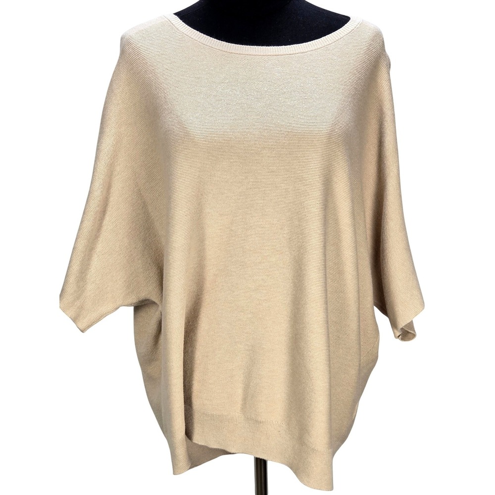 Quince Cream Scoop Neck Lightweight Knit Sweater